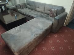 L-Shaped Brown Sofa - Comfortable and Stylish