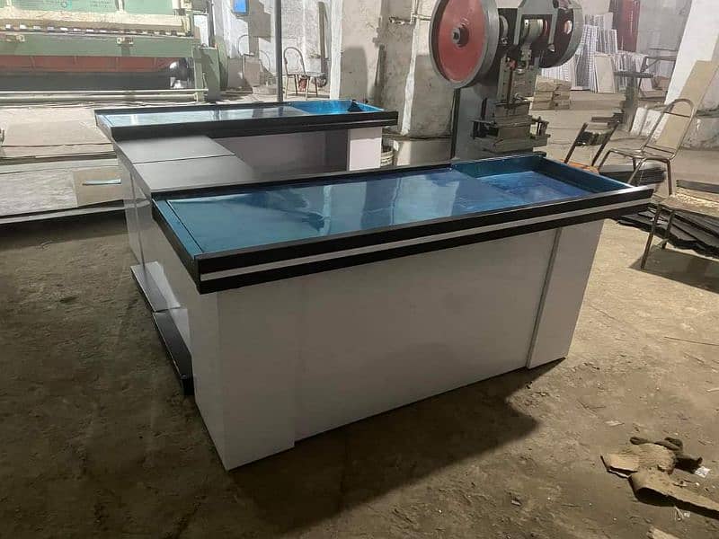 cash counter/shop couner/counter/steel counter/till counter/racks 1