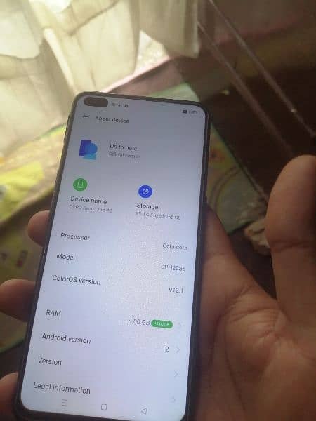 OPPO reno3 pro 8+5 256gb pta approve good condition 10by 9 2