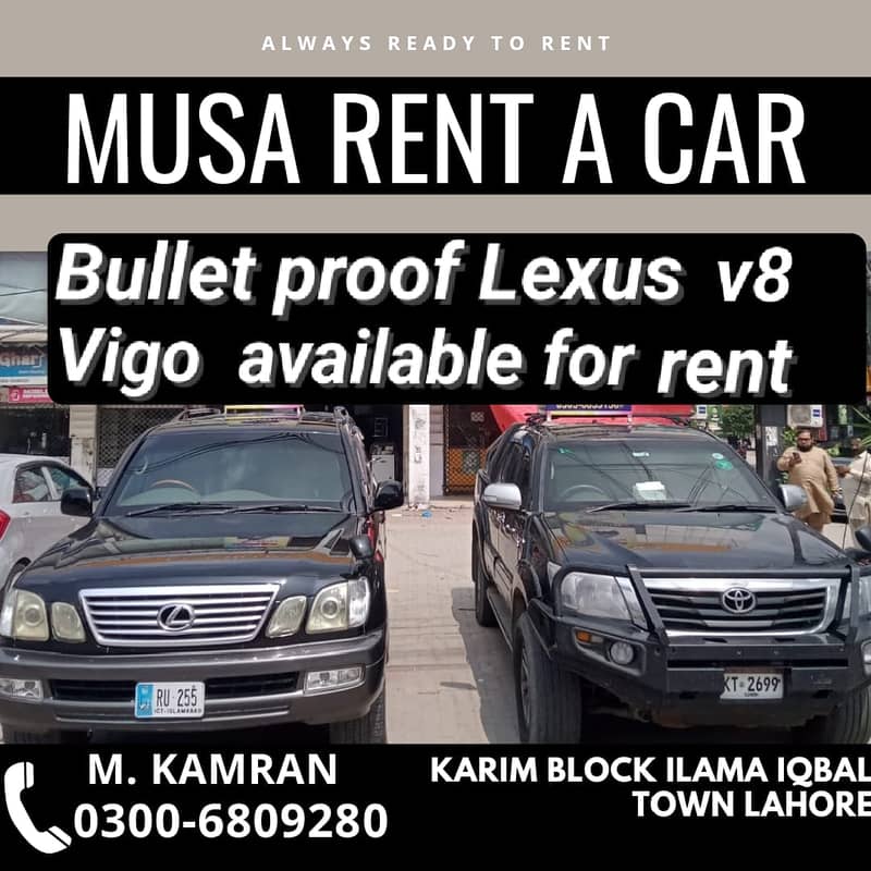 Bullet Proof and all luxury Self Rent a Car/car rental/rent a car 7