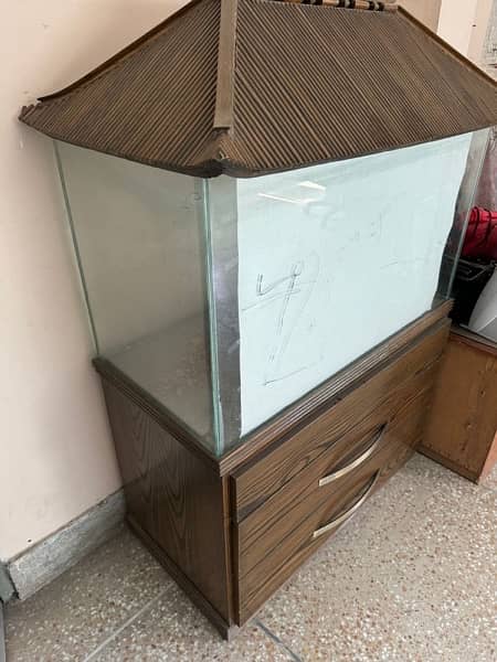 aquarium with ash wood frame 1