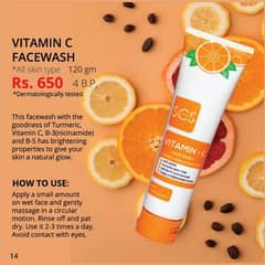 Vitamin C facewash for smooth and white skin 60% off