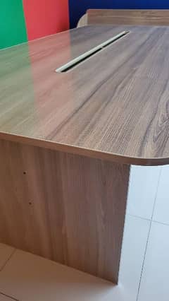 newly built custom conference table. interior gap for wires