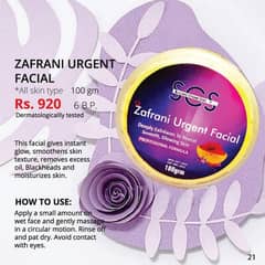 Zafrani urgent facial for all skin type 40% off