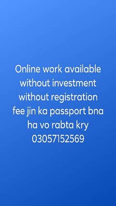 online work available without investment