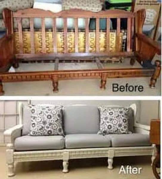 L shape sofa / sofa set / sofa repair / fabric change / sofa poshish 17