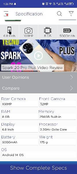 Tecno Spark 20 Pro Plus 0