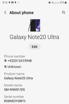 Samsung Note 20 ultra PTA officely aproved