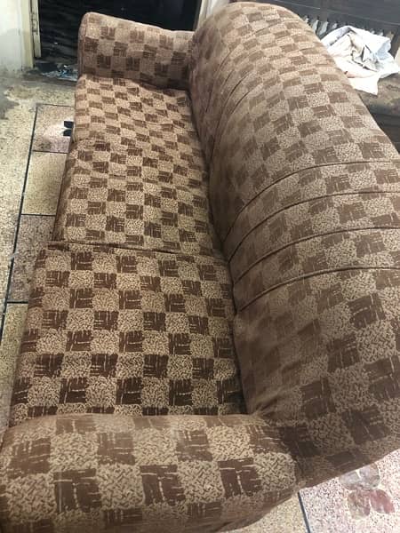 2 pieces of 1 seater and 1 piece of 3 seater sofa set with good wood 2