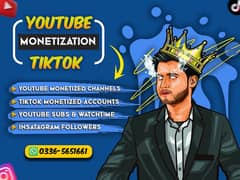 TikTok & YouTube Monetized Channels Available