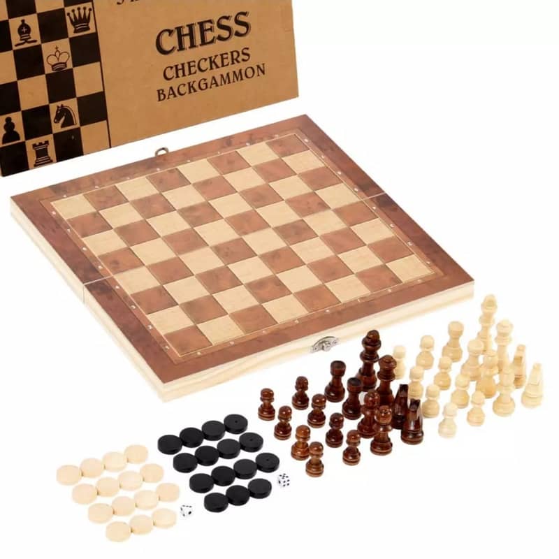 Wooden Chess Small, Medium, Large, Extra Large and Jumbo Size 8