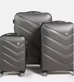 IT & Pigeon Textured Hardcase Luggage Trolley Bag with Retractable HDL