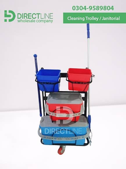 Mop trolley|Mop Bucket|Dustbin|Janitorial Trolley| 11