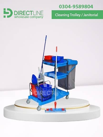 Mop trolley|Mop Bucket|Dustbin|Janitorial Trolley| 12