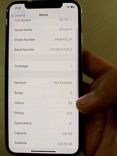 i phone x 256gb 7