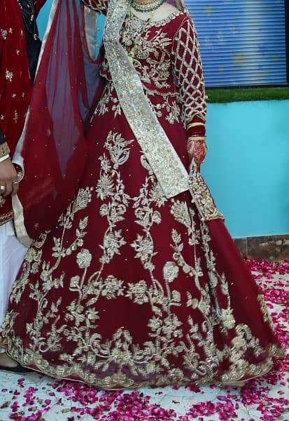 bridal lehnga with beautiful handmade work 1