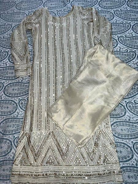 Golden shiffon Dress 3