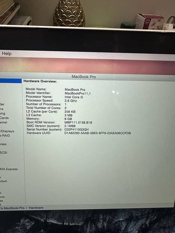 macbook pro model A1502 4