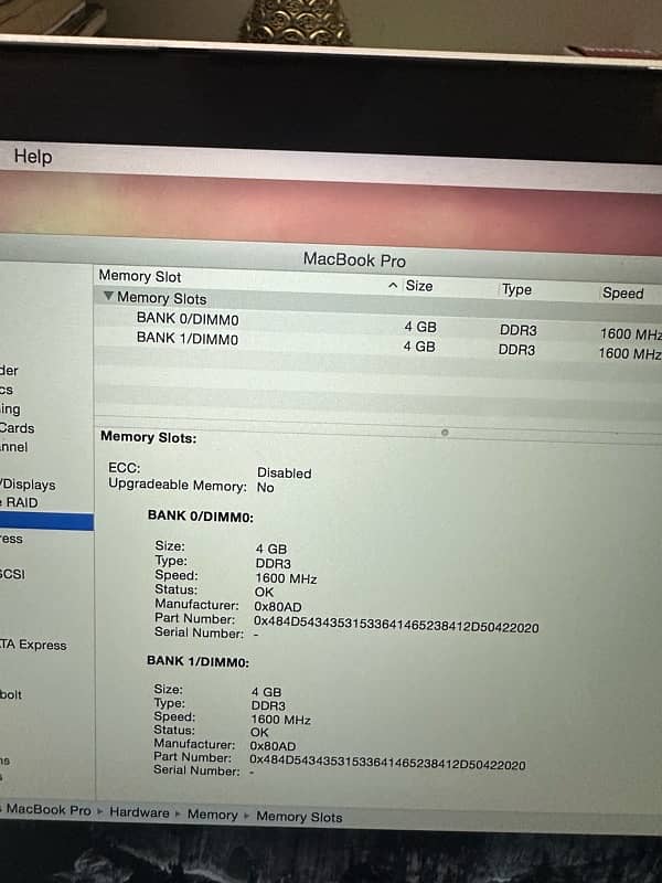 macbook pro model A1502 6