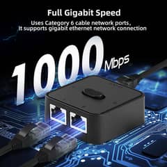 Gigabit Network Switcher, Passive Ethernet Selector,10/100/1000Mbps