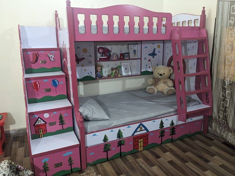 wooden bunk bed / bunk bed / tripple bunk bed / new bunk bed / bed 1