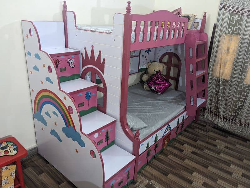 wooden bunk bed / bunk bed / tripple bunk bed / new bunk bed / bed 2