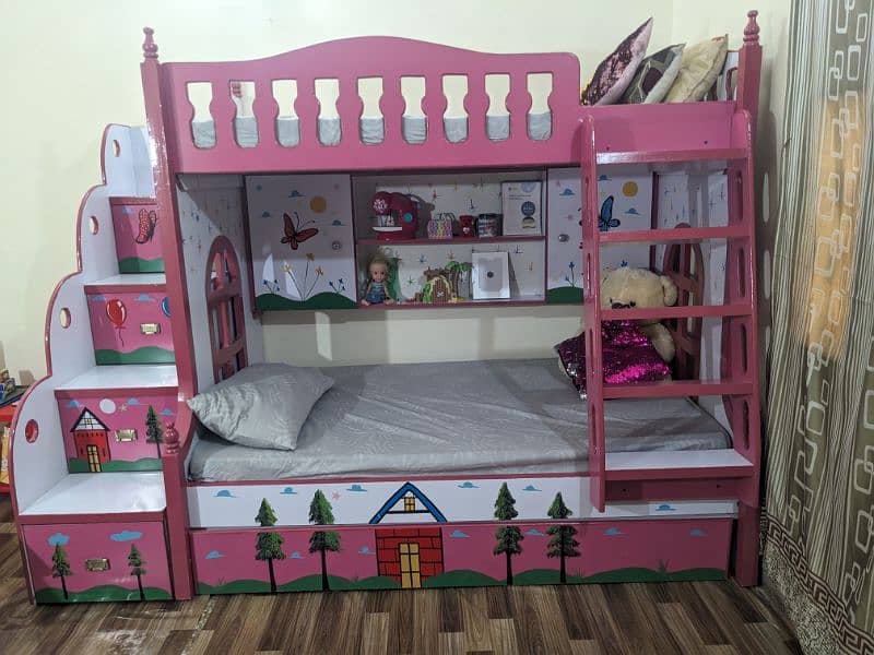 wooden bunk bed / bunk bed / tripple bunk bed / new bunk bed / bed 4