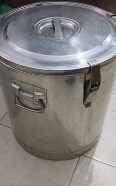 50 litre Stainless Steel Container with lock and lock lid