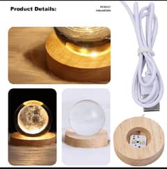 Crystal Ball Night Lights Glowing Planet Astronaut 3D Moon Light