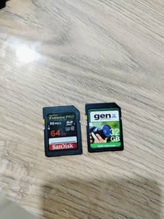 64 GB and 32 GB Sandisk