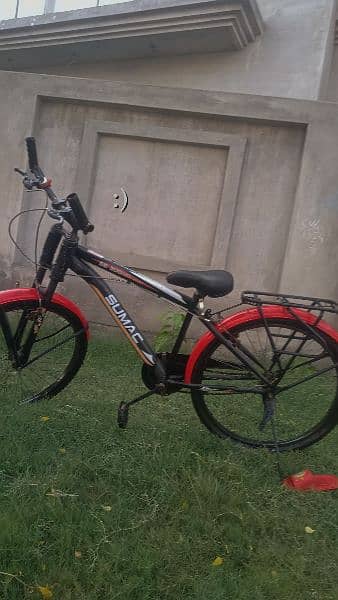 red colour cycle. good condition. less use. looks good 2