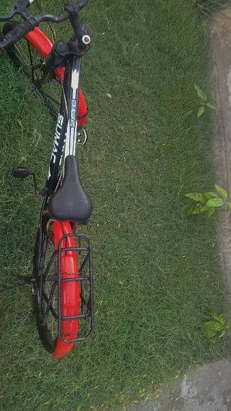 red colour cycle. good condition. less use. looks good 10