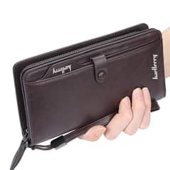 Top Quality BAELLERY PU Leather long style wallet With Zipper Large Ca