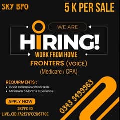 we are hiring fronters for medicare work from home