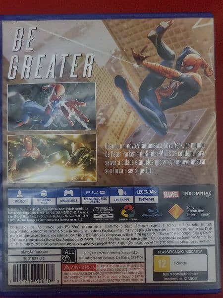 Marvel Spiderman game Ps4 Ps5 Region All 1