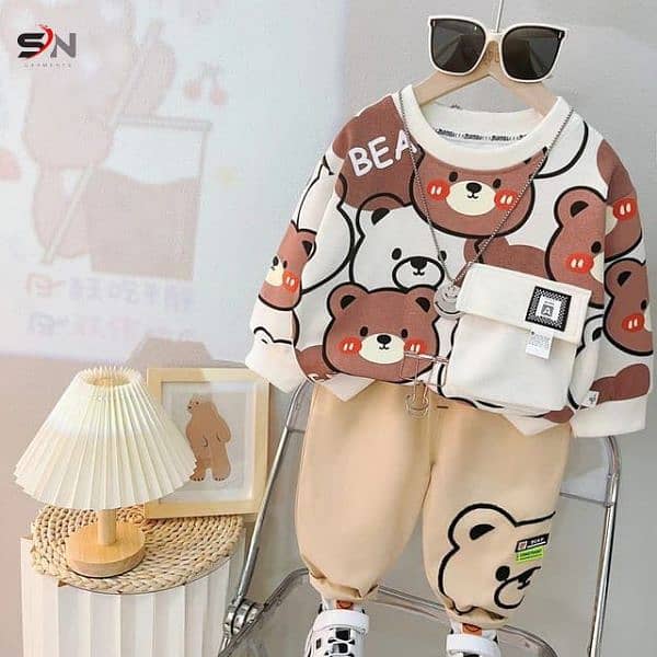 Bear printed track suit kids BEST QUALITY 1