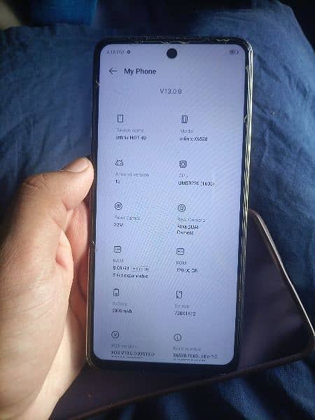 infinix hot 40i 8+8/128gb ha only phone ha condition 10/9 no open n 1