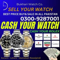 WE BUY ORIGINAL WATCHES BUKHARI ROLEX RADO OMEGA CARTIER CHOPARD BUYER