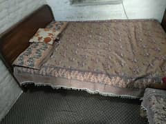 wooden bed good condition