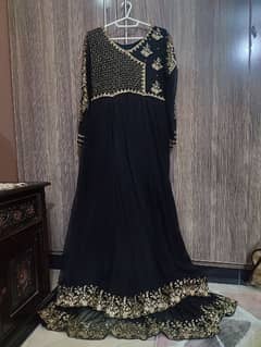 3 piece chiffon maxi black