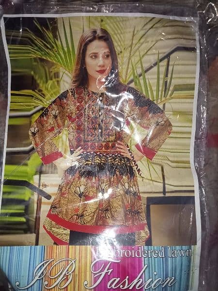 ib fashion Kurtis Alkaram lawn shirt embroidered 14