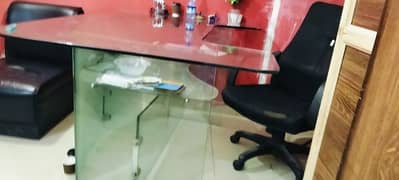 office executive table 6mm glass