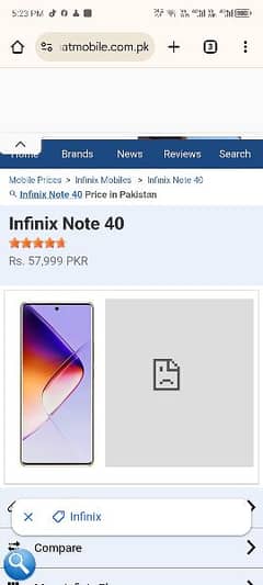 infinix note 40 for sale 03285199993