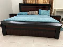 Bed Set | King Bed For Sale | Bed with side & mattress |good condition