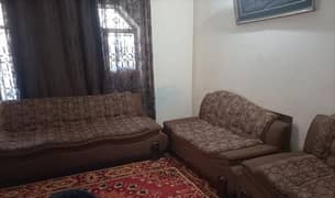 5 seater sofa + 1 dewan ( wood)