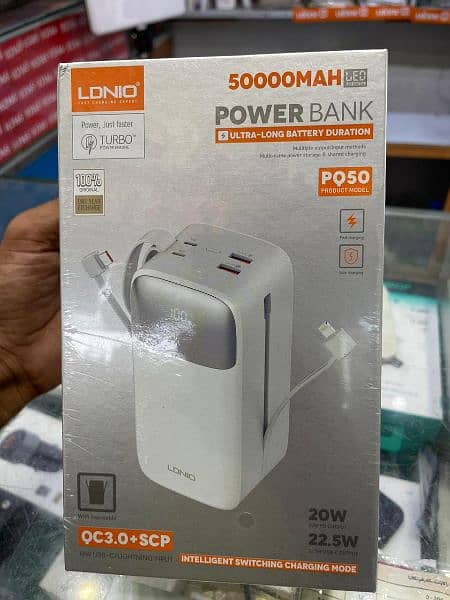 LDNIO PQ50 Power bank 50000mah 0