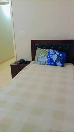 Single Bed, Side Table, 8 inch mattress