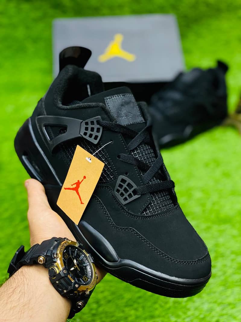 Shoes AIR JORDAN RETRO 4 FULL BLACK 0