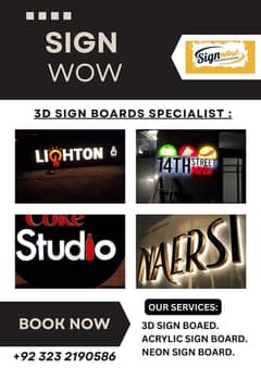 Neon Sign/light sign/Acrylic sign/3d sign board/iron letters board