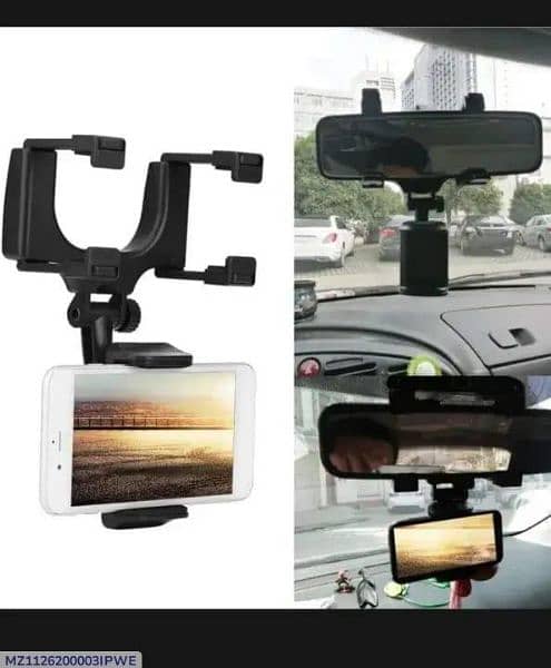 Car back view mirror mobile phone holder 3